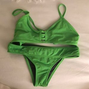 Jolyn lime green bikini set